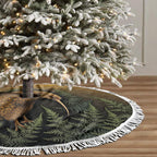 New Zealand Kiwi Bird Tree Skirt Silver Fern Mix Maori Pattern