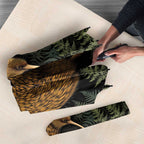 New Zealand Kiwi Bird Umbrella Silver Fern Mix Maori Pattern