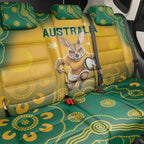 Australia Rugby 2024 Back Car Seat Cover Go Wallabies Aboriginal Pattern