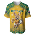 Custom Australia Rugby 2024 Baseball Jersey Go Wallabies Aboriginal Pattern