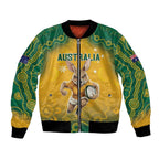Custom Australia Rugby 2024 Bomber Jacket Go Wallabies Aboriginal Pattern