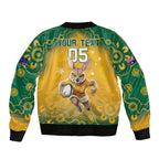 Custom Australia Rugby 2024 Bomber Jacket Go Wallabies Aboriginal Pattern