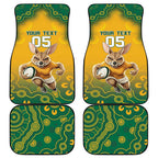 Australia Rugby 2024 Car Mats Go Wallabies Aboriginal Pattern