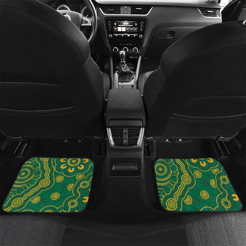 Australia Rugby 2024 Car Mats Go Wallabies Aboriginal Pattern