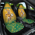 Australia Rugby 2024 Car Seat Cover Go Wallabies Aboriginal Pattern