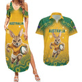 Custom Australia Rugby 2024 Couples Matching Summer Maxi Dress and Hawaiian Shirt Go Wallabies Aboriginal Pattern