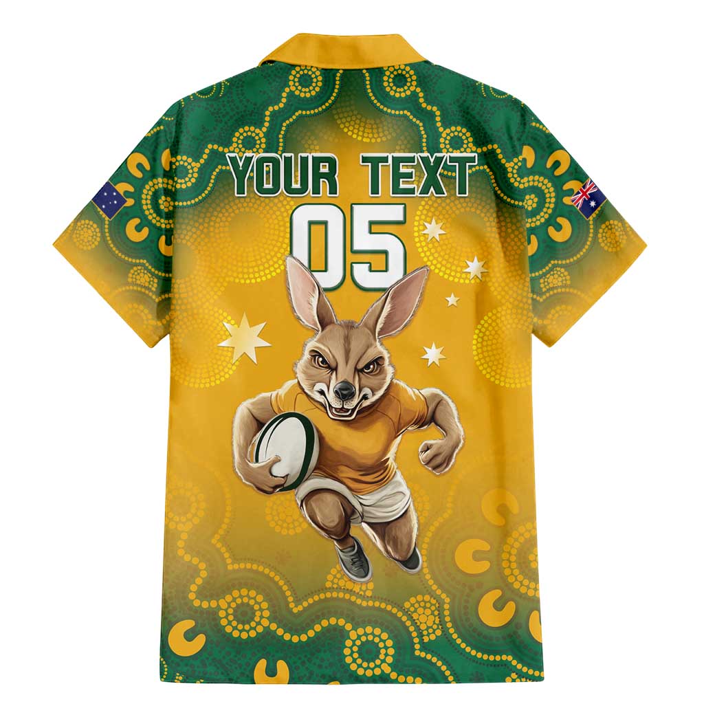 Custom Australia Rugby 2024 Family Matching Mermaid Dress and Hawaiian Shirt Go Wallabies Aboriginal Pattern