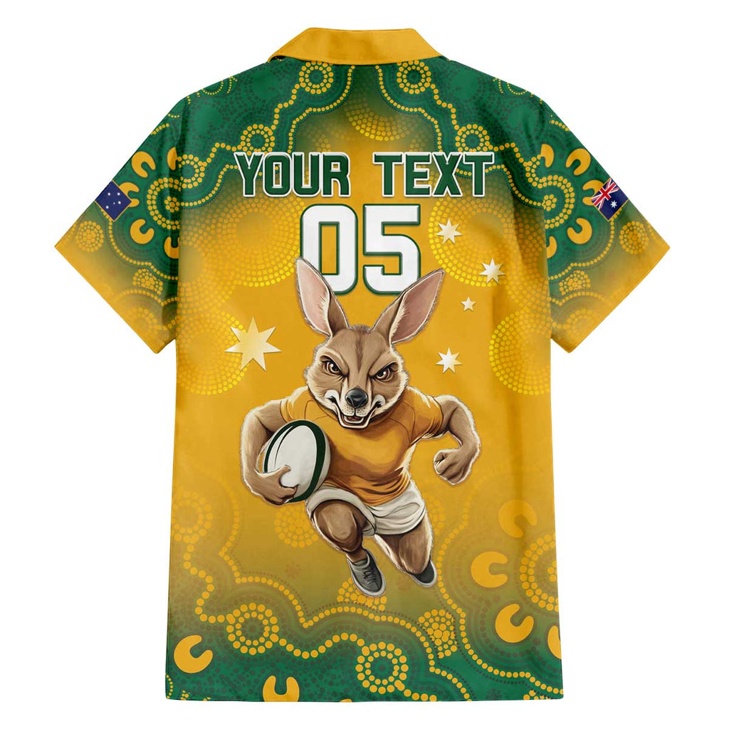 Custom Australia Rugby 2024 Family Matching Puletasi and Hawaiian Shirt Go Wallabies Aboriginal Pattern