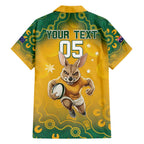 Custom Australia Rugby 2024 Family Matching Tank Maxi Dress and Hawaiian Shirt Go Wallabies Aboriginal Pattern