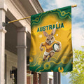 Australia Rugby 2024 Garden Flag Go Wallabies Aboriginal Pattern