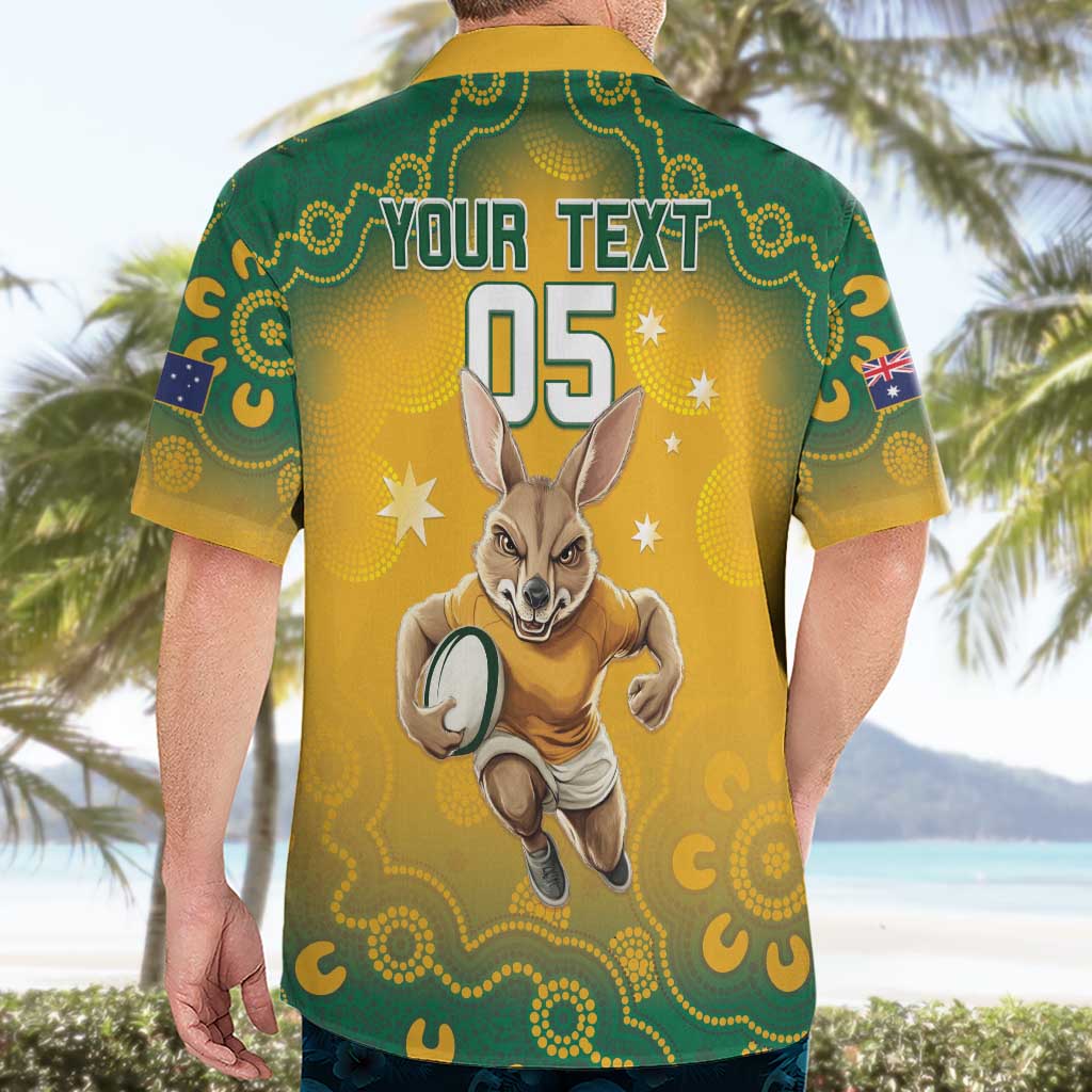 Custom Australia Rugby 2024 Hawaiian Shirt Go Wallabies Aboriginal Pattern