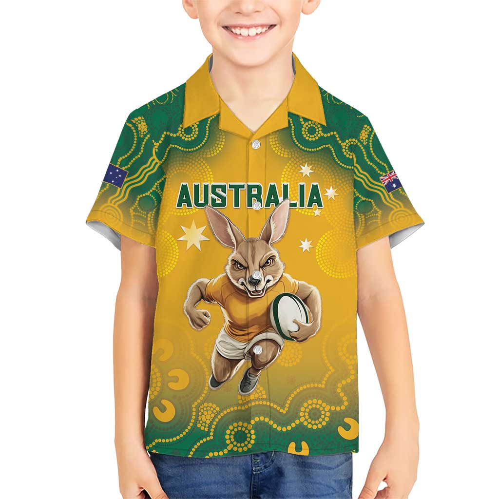 Custom Australia Rugby 2024 Hawaiian Shirt Go Wallabies Aboriginal Pattern