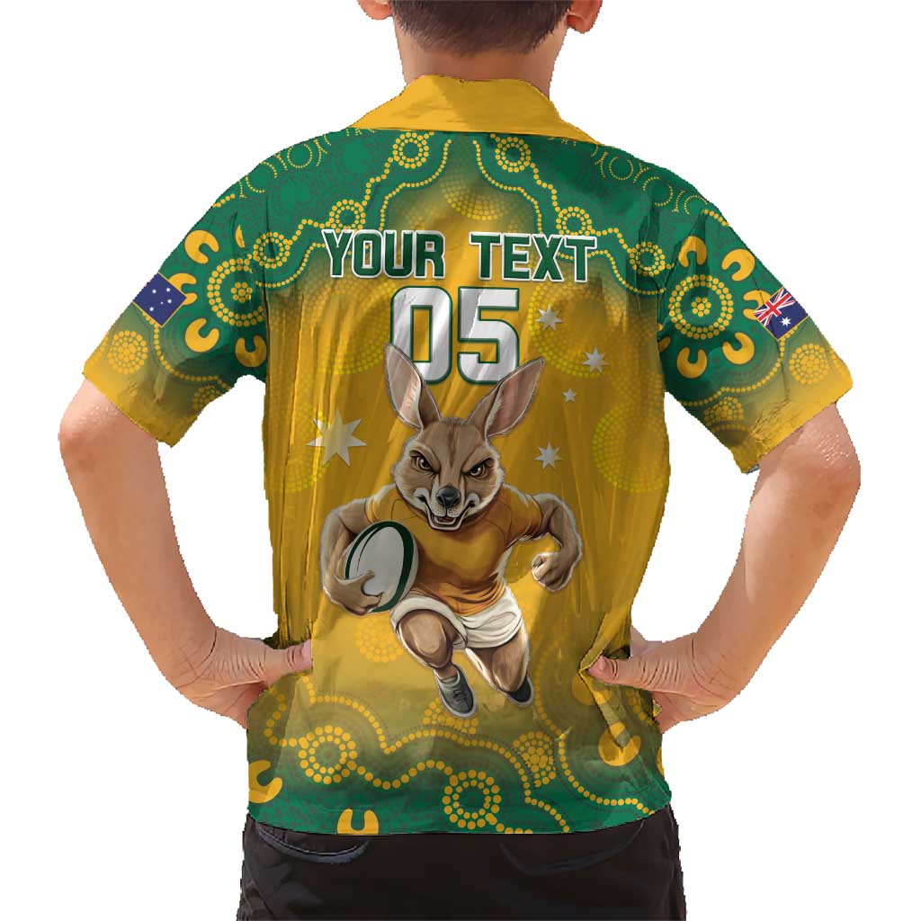 Custom Australia Rugby 2024 Hawaiian Shirt Go Wallabies Aboriginal Pattern