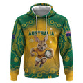 Custom Australia Rugby 2024 Hoodie Go Wallabies Aboriginal Pattern