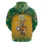Custom Australia Rugby 2024 Hoodie Go Wallabies Aboriginal Pattern