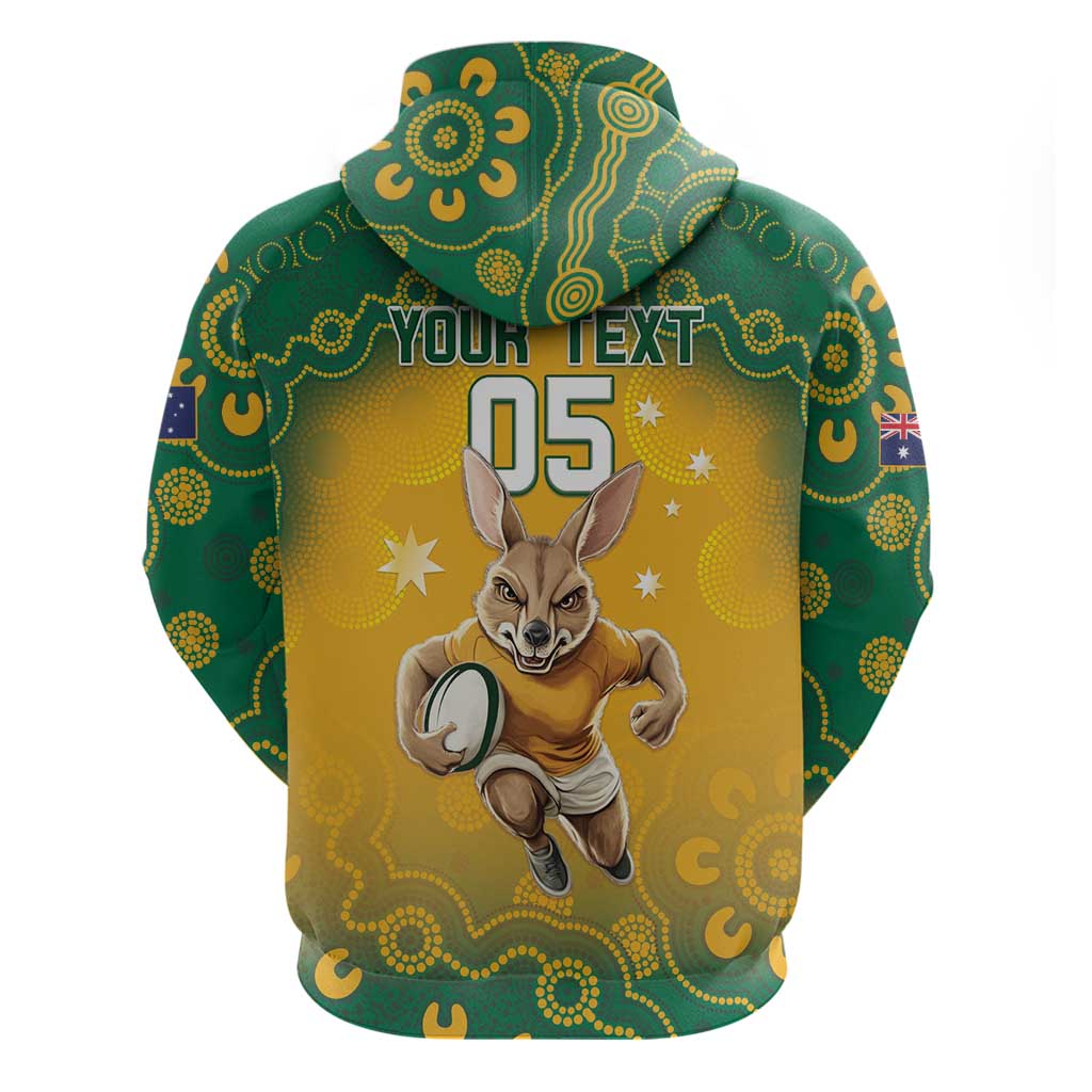 Custom Australia Rugby 2024 Hoodie Go Wallabies Aboriginal Pattern