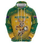 Custom Australia Rugby 2024 Hoodie Go Wallabies Aboriginal Pattern