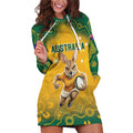 Custom Australia Rugby 2024 Hoodie Dress Go Wallabies Aboriginal Pattern