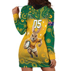 Custom Australia Rugby 2024 Hoodie Dress Go Wallabies Aboriginal Pattern