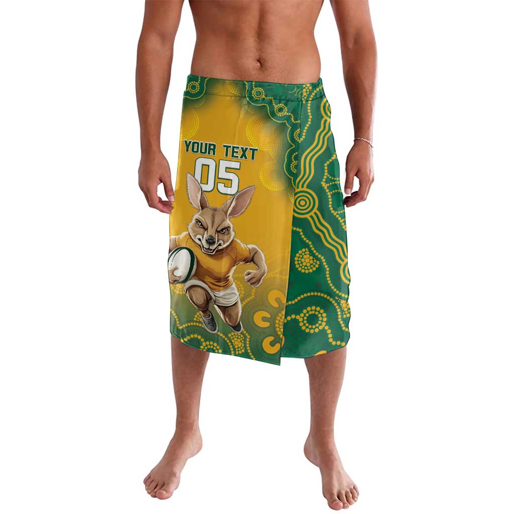 Custom Australia Rugby 2024 Lavalava Go Wallabies Aboriginal Pattern
