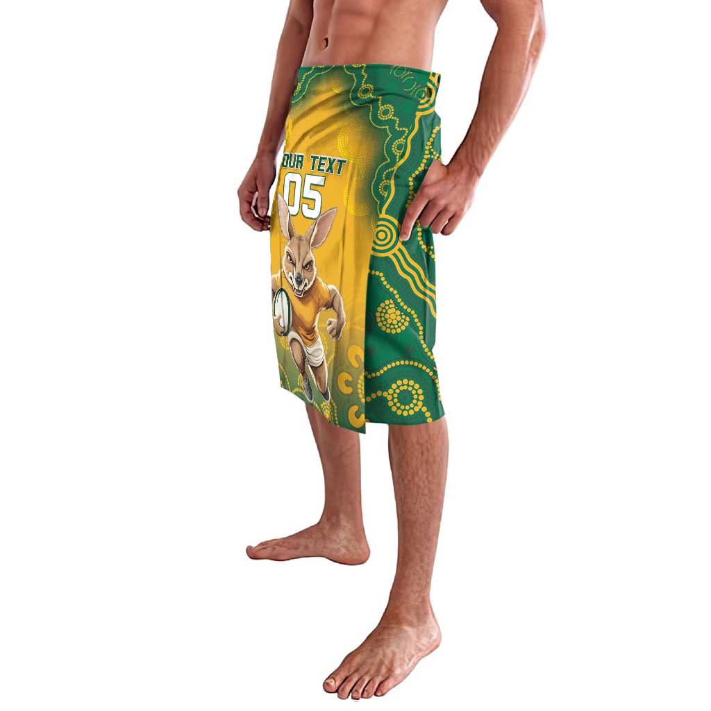 Custom Australia Rugby 2024 Lavalava Go Wallabies Aboriginal Pattern