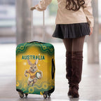 Australia Rugby 2024 Luggage Cover Go Wallabies Aboriginal Pattern