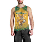 Custom Australia Rugby 2024 Men Tank Top Go Wallabies Aboriginal Pattern