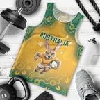 Custom Australia Rugby 2024 Men Tank Top Go Wallabies Aboriginal Pattern