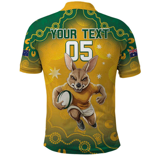 Custom Australia Rugby 2024 Polo Shirt Go Wallabies Aboriginal Pattern