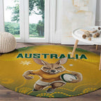 Australia Rugby 2024 Round Carpet Go Wallabies Aboriginal Pattern