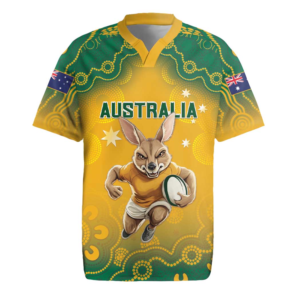 Custom Australia Rugby 2024 Rugby Jersey Go Wallabies Aboriginal Pattern