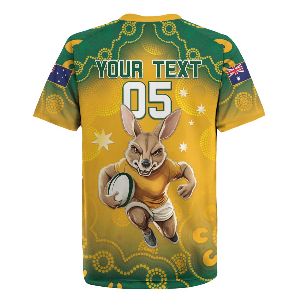 Custom Australia Rugby 2024 Rugby Jersey Go Wallabies Aboriginal Pattern