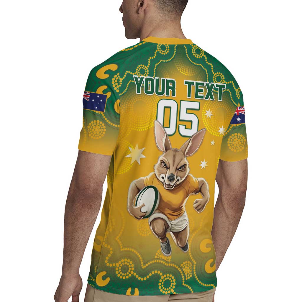 Custom Australia Rugby 2024 Rugby Jersey Go Wallabies Aboriginal Pattern