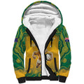Custom Australia Rugby 2024 Sherpa Hoodie Go Wallabies Aboriginal Pattern