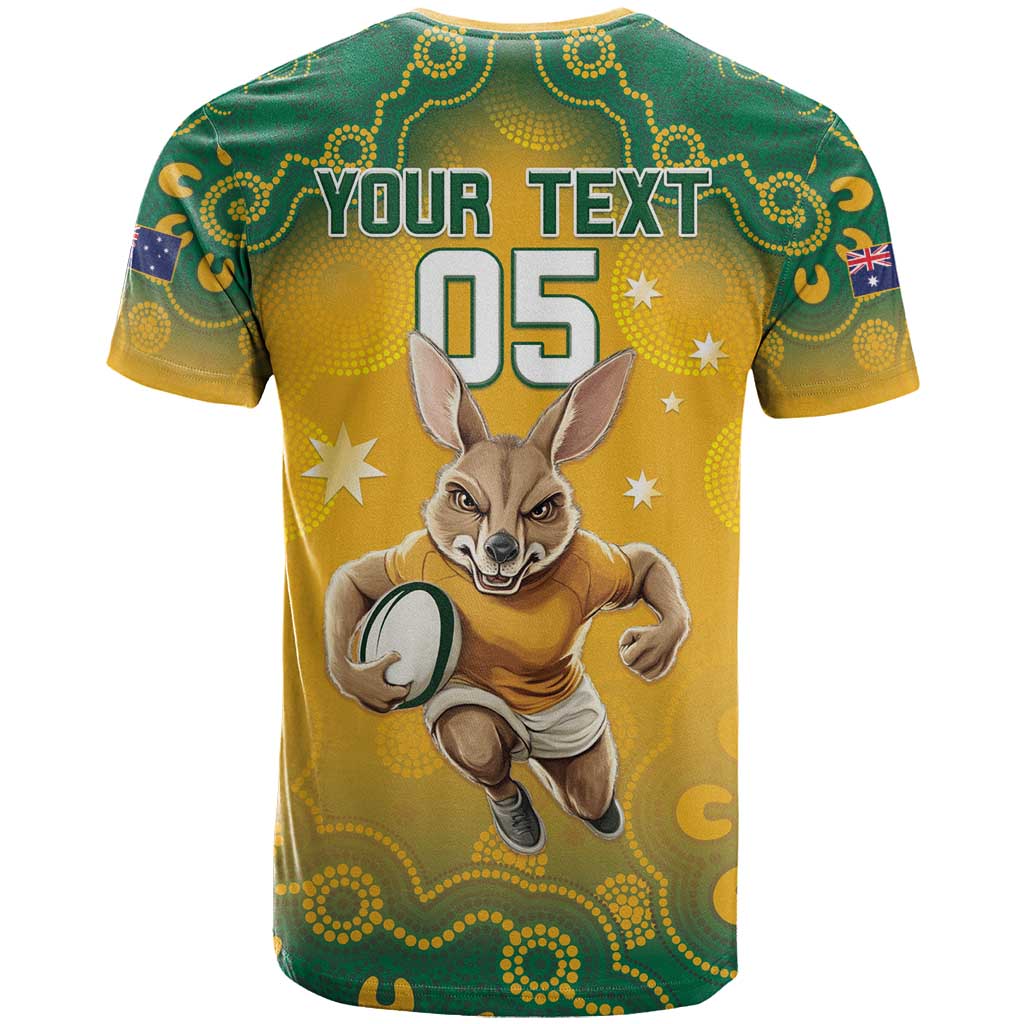 Custom Australia Rugby 2024 T Shirt Go Wallabies Aboriginal Pattern