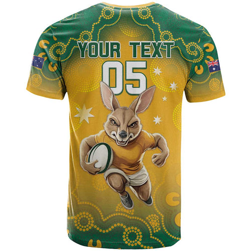 Custom Australia Rugby 2024 T Shirt Go Wallabies Aboriginal Pattern