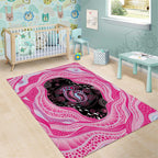 Australia Mother's Day Area Rug Best Mum Ever Pink Version
