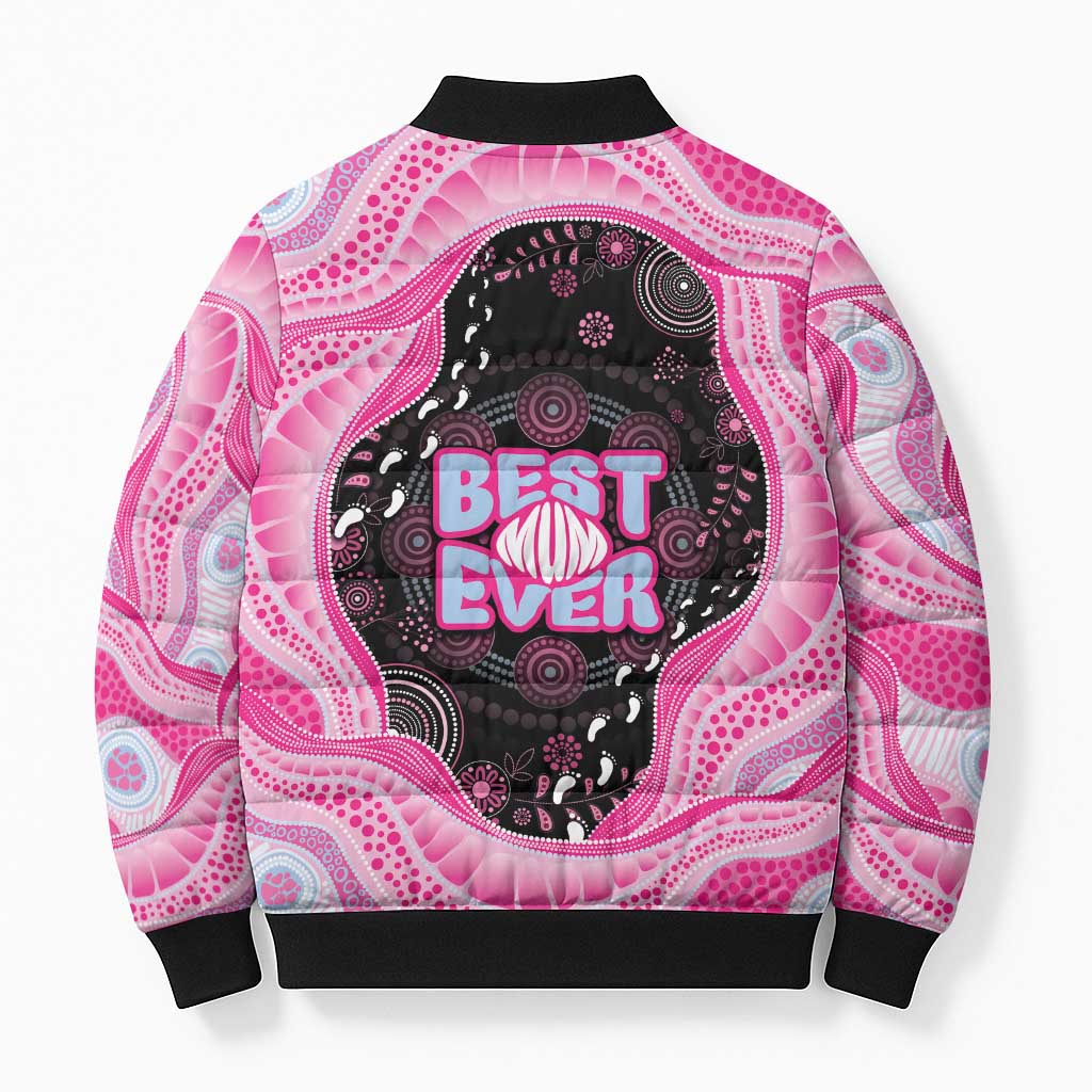 Australia Mother's Day Bomber Puffer Jacket Best Mum Ever Pink Version