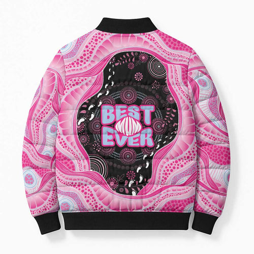 Australia Mother's Day Bomber Puffer Jacket Best Mum Ever Pink Version