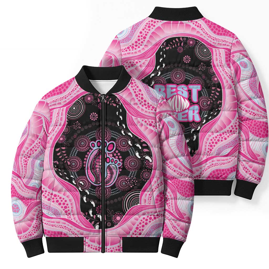 Australia Mother's Day Bomber Puffer Jacket Best Mum Ever Pink Version