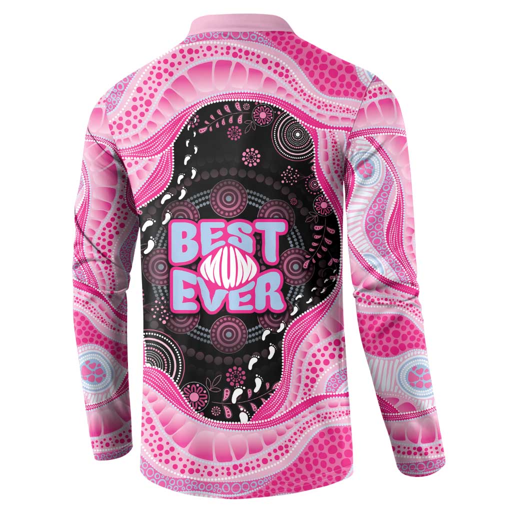 Australia Mother's Day Button Sweatshirt Best Mum Ever Pink Version