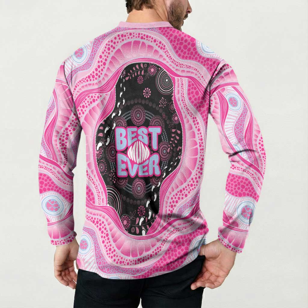 Australia Mother's Day Button Sweatshirt Best Mum Ever Pink Version