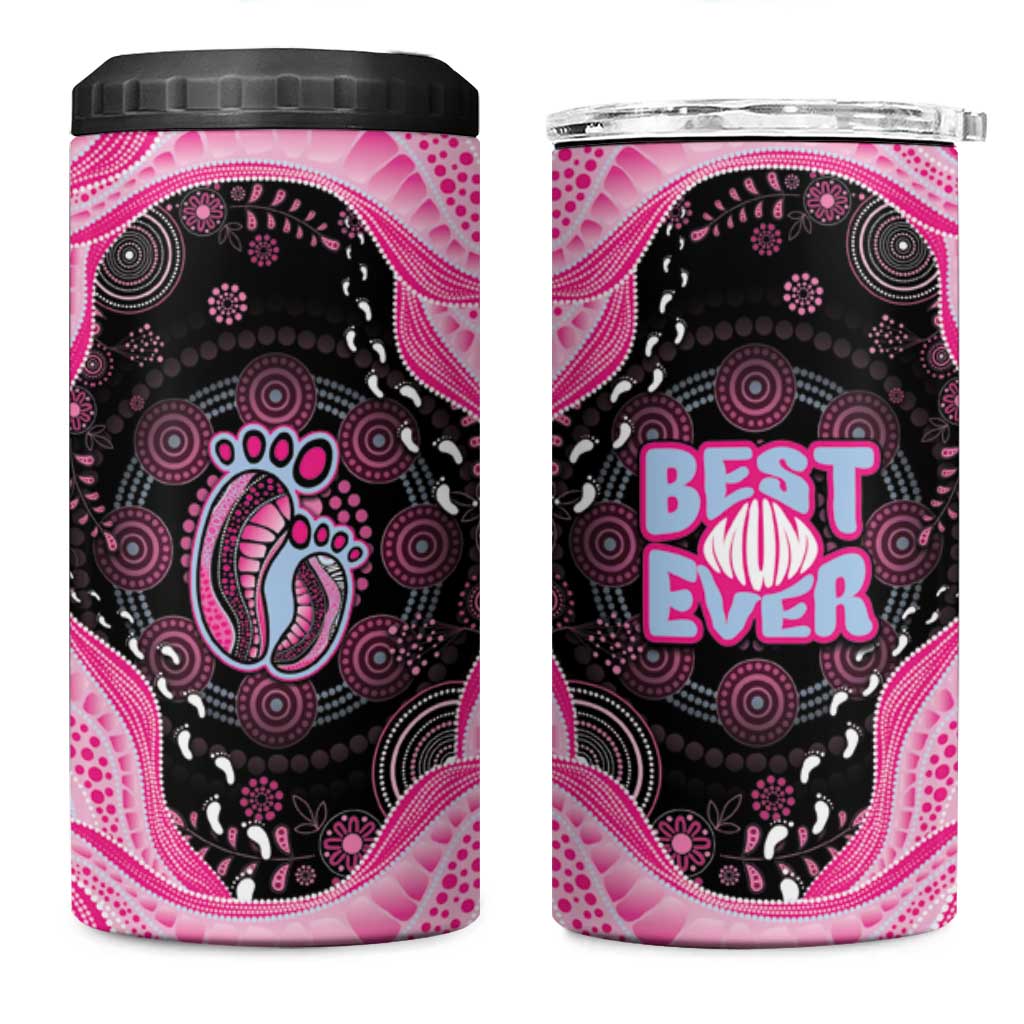 Australia Mother's Day 4 in 1 Can Cooler Tumbler Best Mum Ever Pink Version