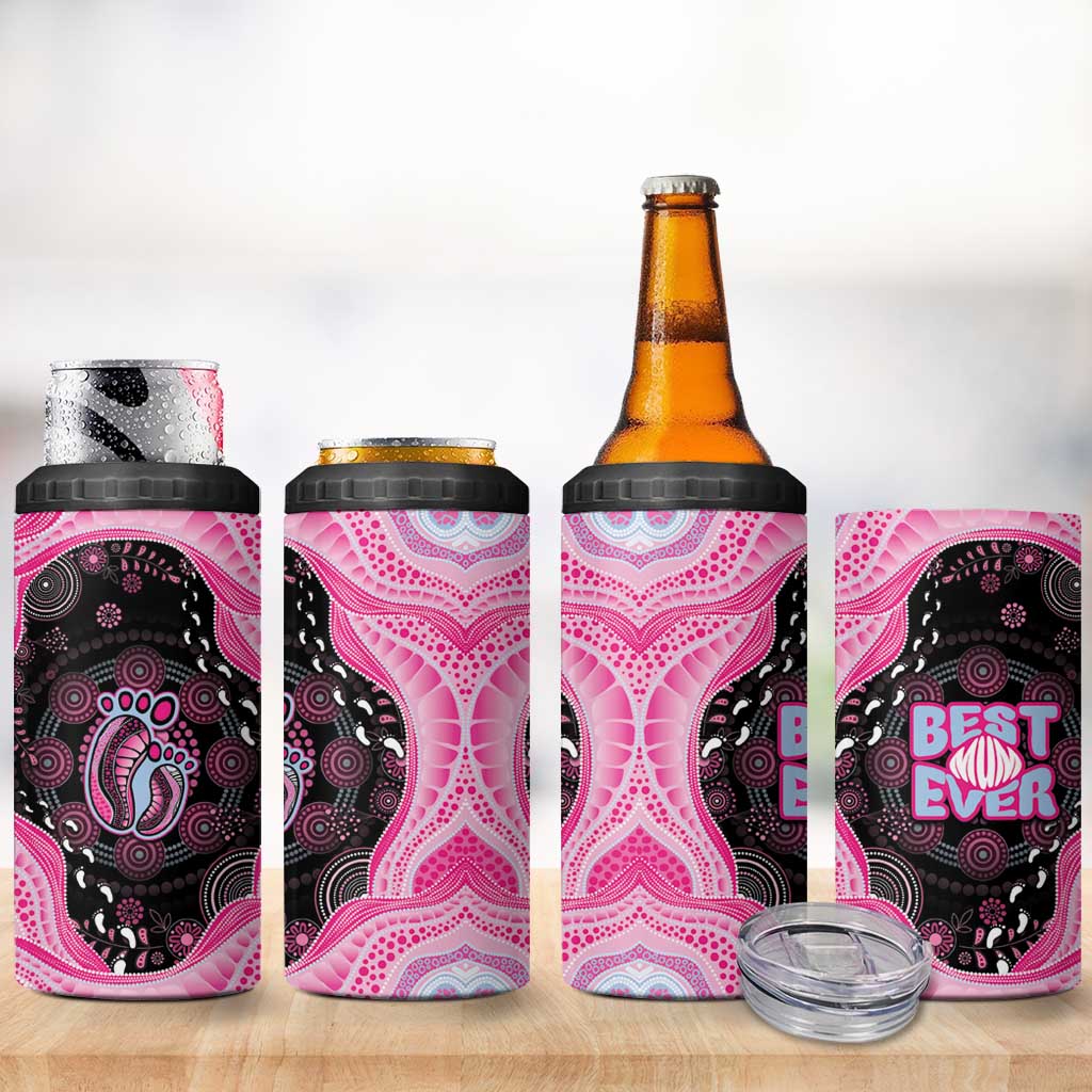 Australia Mother's Day 4 in 1 Can Cooler Tumbler Best Mum Ever Pink Version
