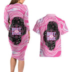 Australia Mother's Day Couples Matching Long Sleeve Bodycon Dress and Hawaiian Shirt Best Mum Ever Pink Version