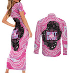 Australia Mother's Day Couples Matching Short Sleeve Bodycon Dress and Long Sleeve Button Shirt Best Mum Ever Pink Version