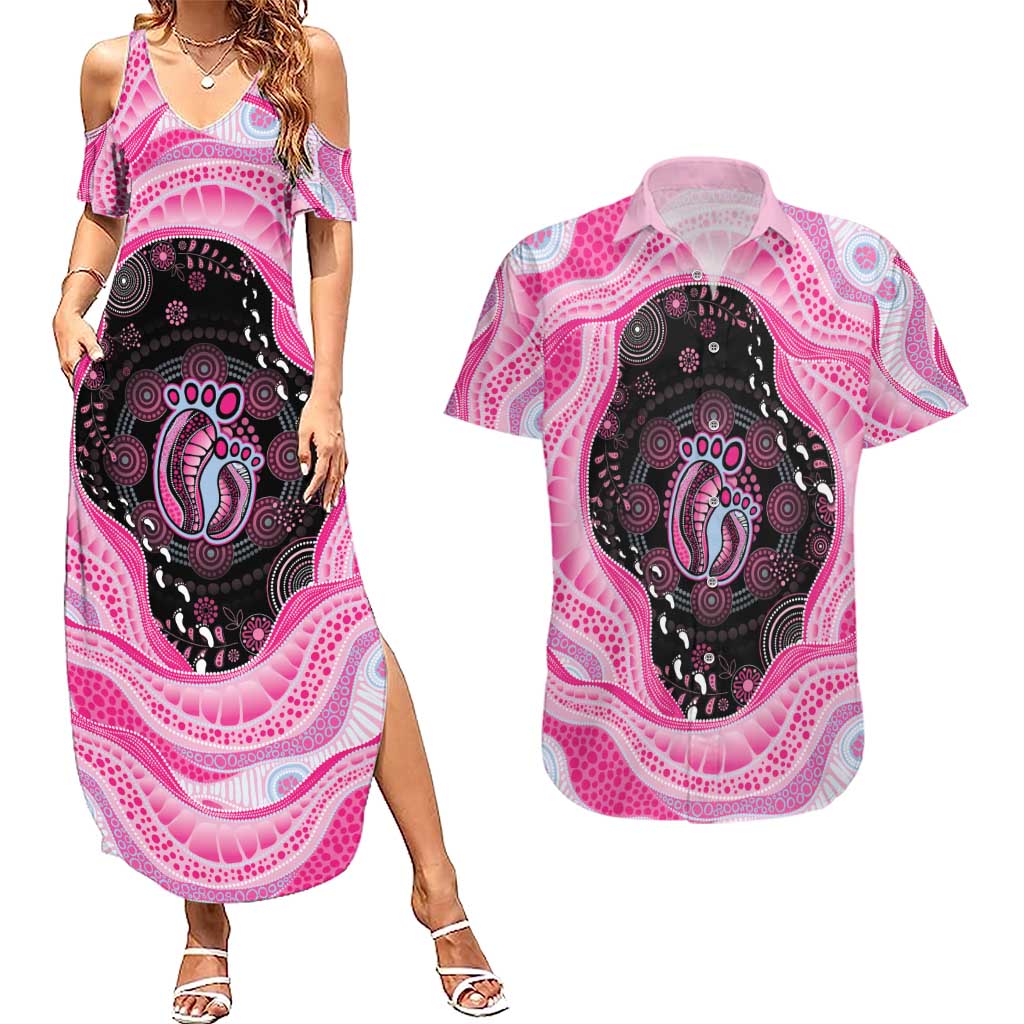 Australia Mother's Day Couples Matching Summer Maxi Dress and Hawaiian Shirt Best Mum Ever Pink Version