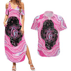 Australia Mother's Day Couples Matching Summer Maxi Dress and Hawaiian Shirt Best Mum Ever Pink Version