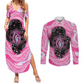 Australia Mother's Day Couples Matching Summer Maxi Dress and Long Sleeve Button Shirt Best Mum Ever Pink Version