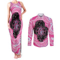 Australia Mother's Day Couples Matching Tank Maxi Dress and Long Sleeve Button Shirt Best Mum Ever Pink Version